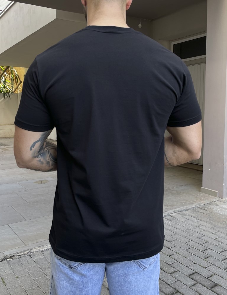 Everbest ανδρικό μαύρο Plus Size T-shirt 2328000 φωτογραφία